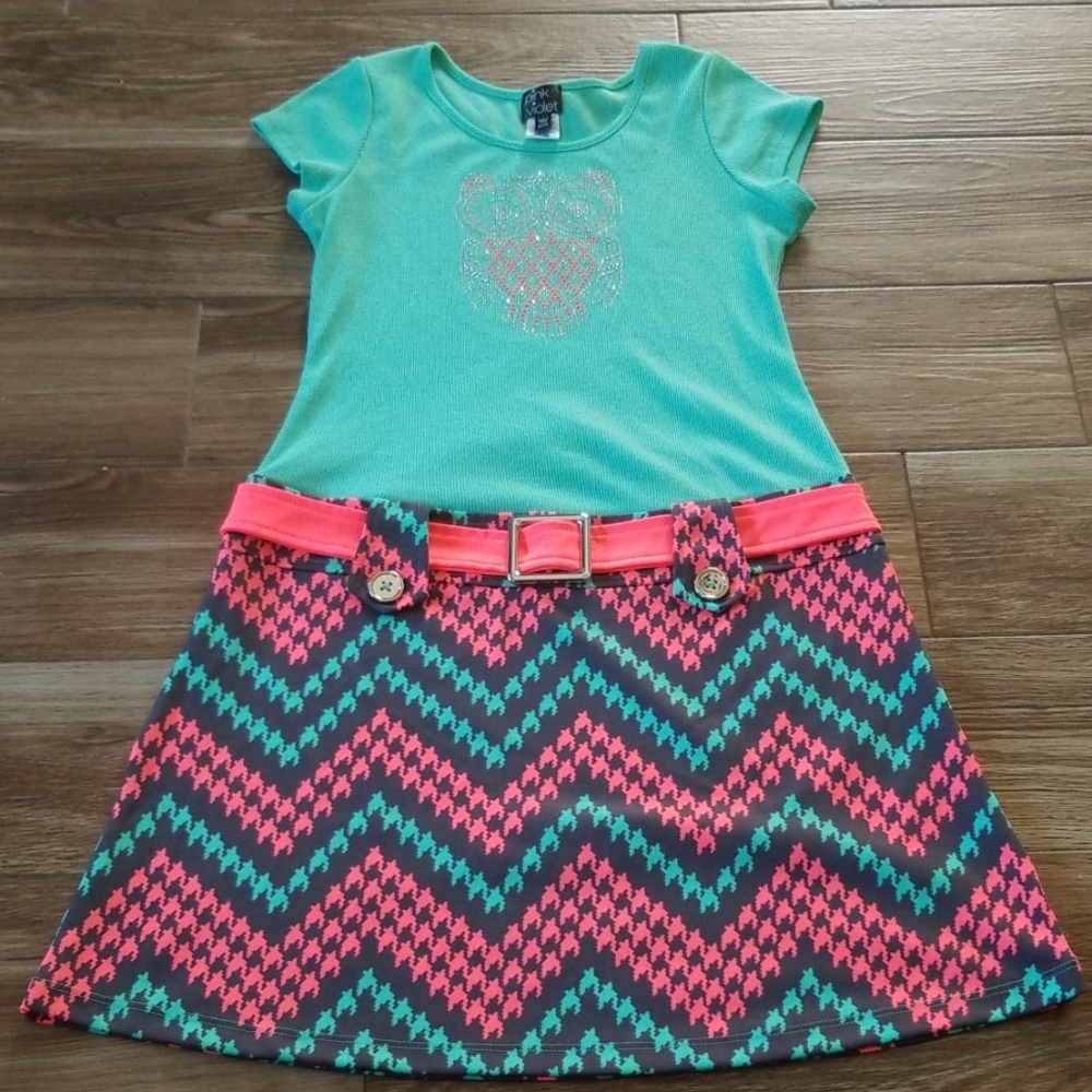 Girls Pink & Violet Dress Size XL 14/16